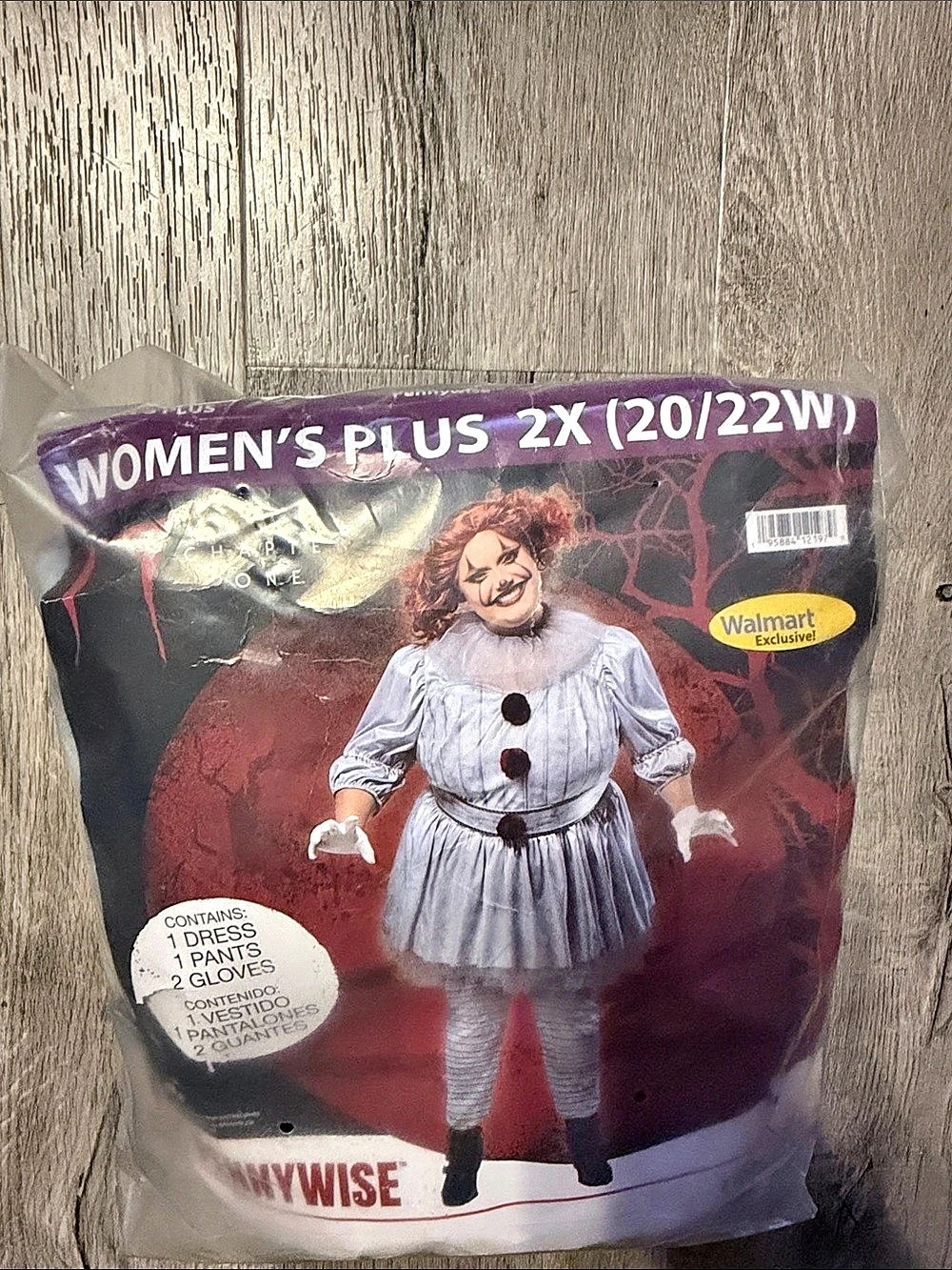 Warner Bros Pennywise Women's Plus Halloween Costume Size 2X NWT